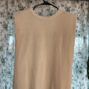 Beige botany padded shoulders